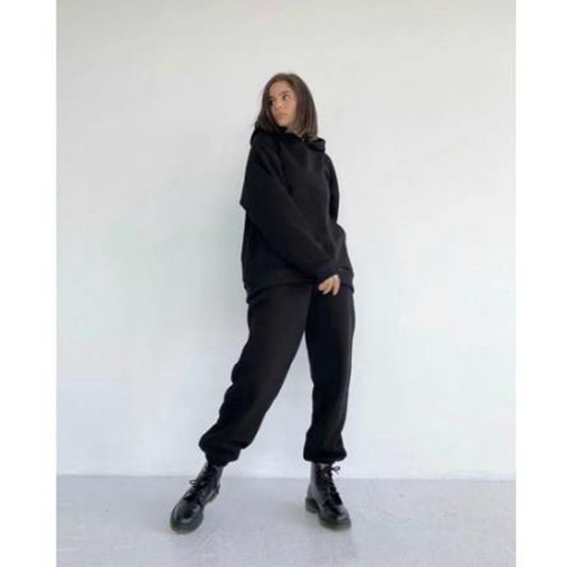 Damen lässiger Kapuzenpullover und Jogginghose Set Krohn-e