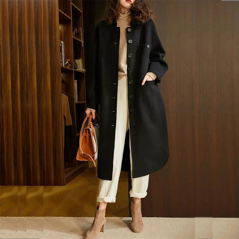 Krohn-e | Stilvoller Langer Trenchcoat für Damen Winter