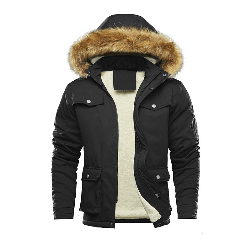 Herren isolierte Winterjacke mit abnehmbarer Kapuze und Futter Krohn-e