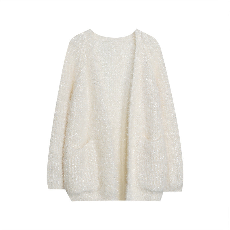 Damen glitzernde Strickjacke im modernen Casual-Look Krohn-e