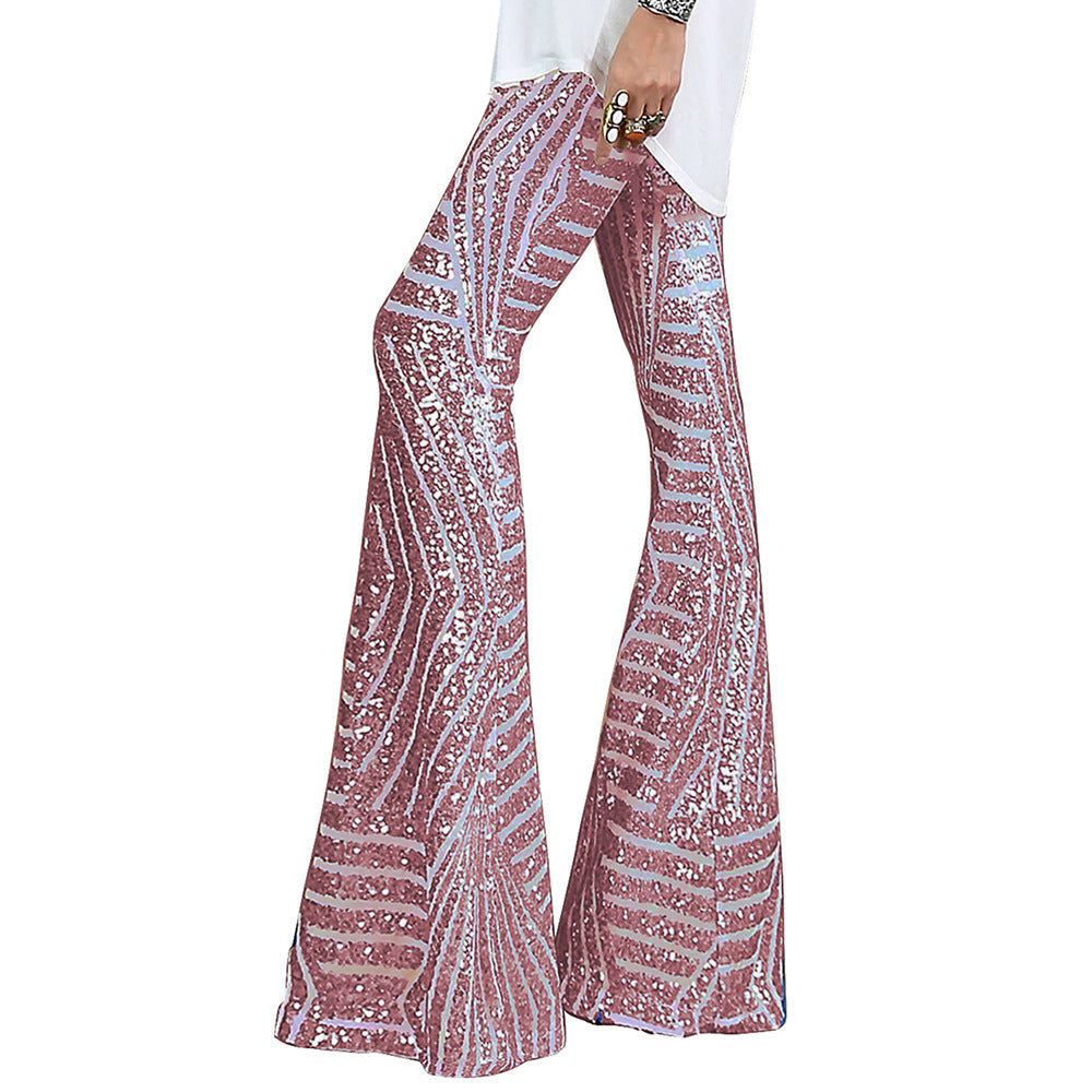 Krohn-e | Glitzer Schlagpaillettenhose