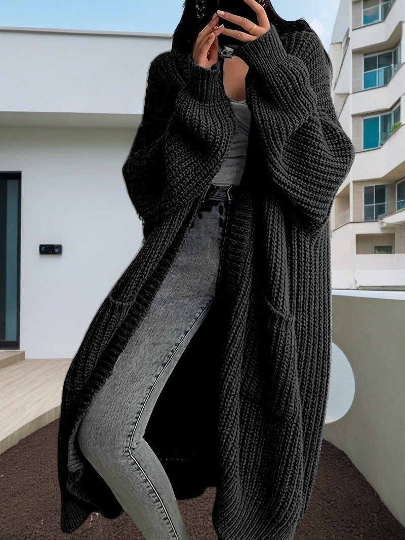 Damen Großer Strickcardigan mit lässiger Passform und großen Taschen Krohn-e