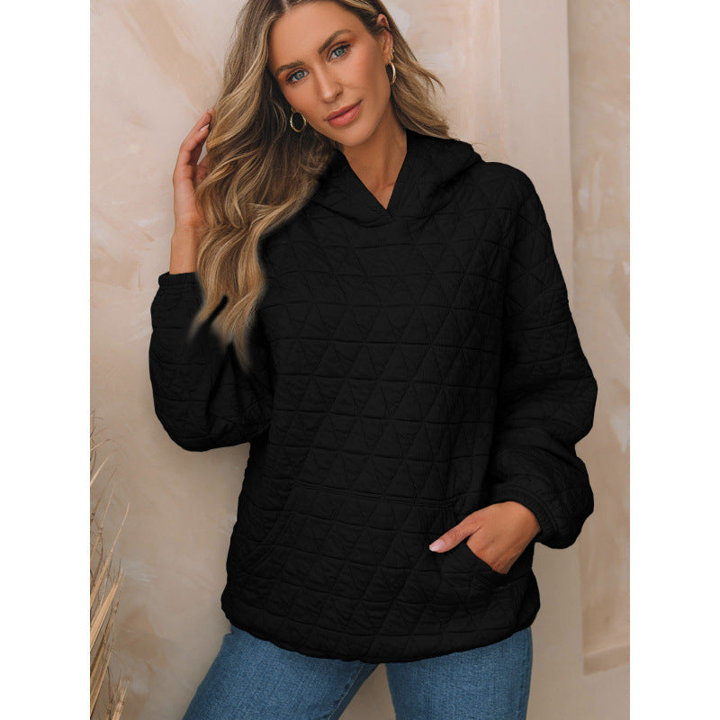 Damen gesteppter Kapuzenpullover mit praktischen Taschen Krohn-e