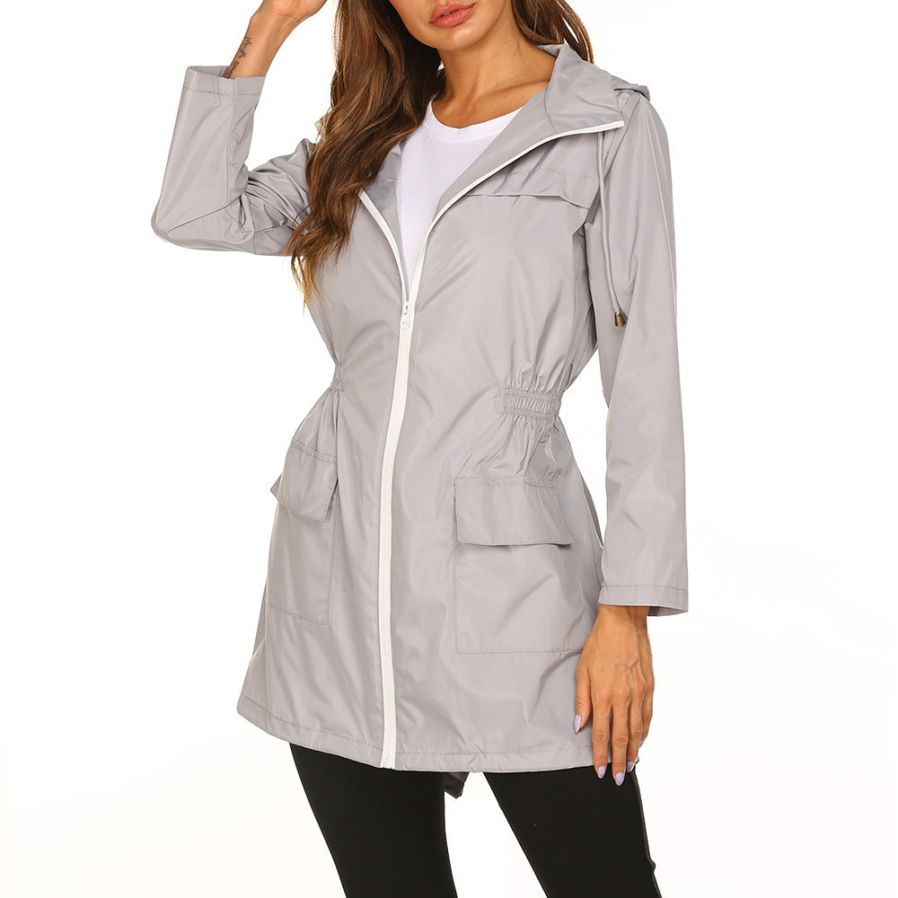 Damen Outdoor-Jacke mit verstellbarer Kapuze und elastischem Bund Krohn-e
