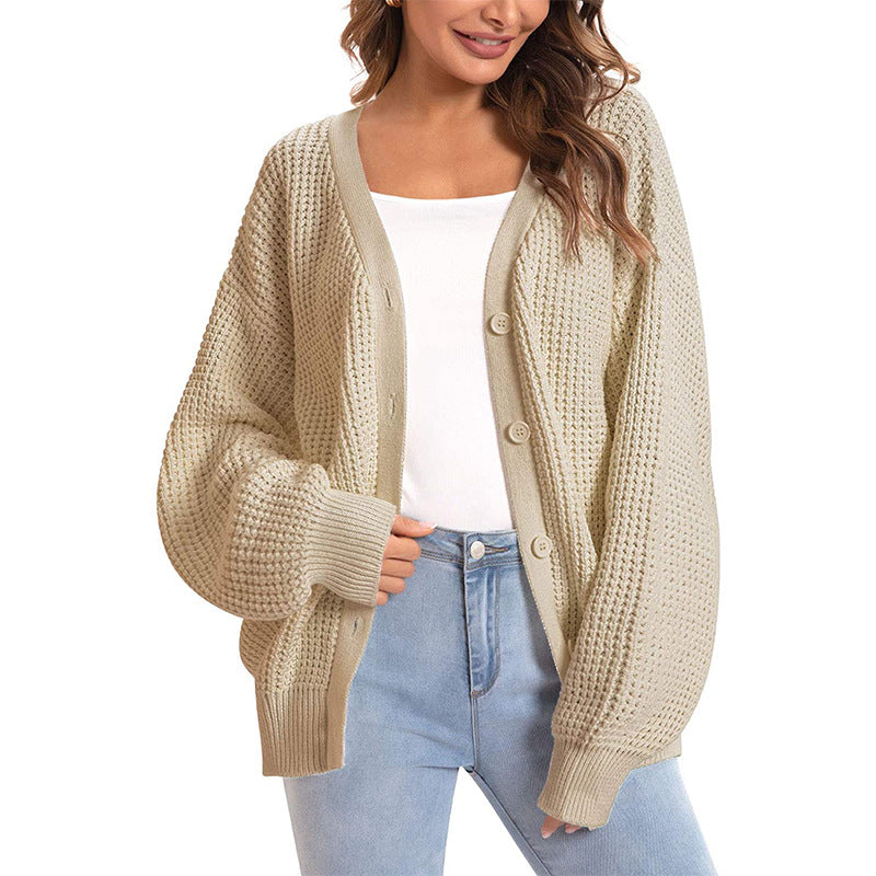 Damen Grober Strickcardigan mit offenem Design und lässigem Schnitt Krohn-e