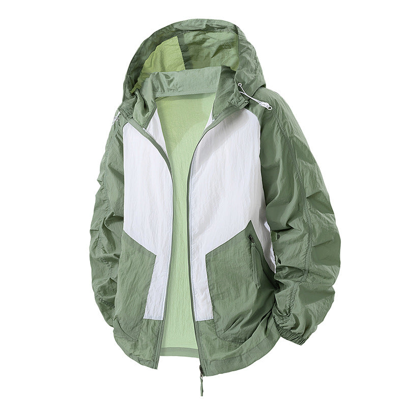 Damen leichte Windbreaker-Jacke mit verstellbarem Kapuzenkragen und atmungsaktiven Eigenschaften Krohn-e