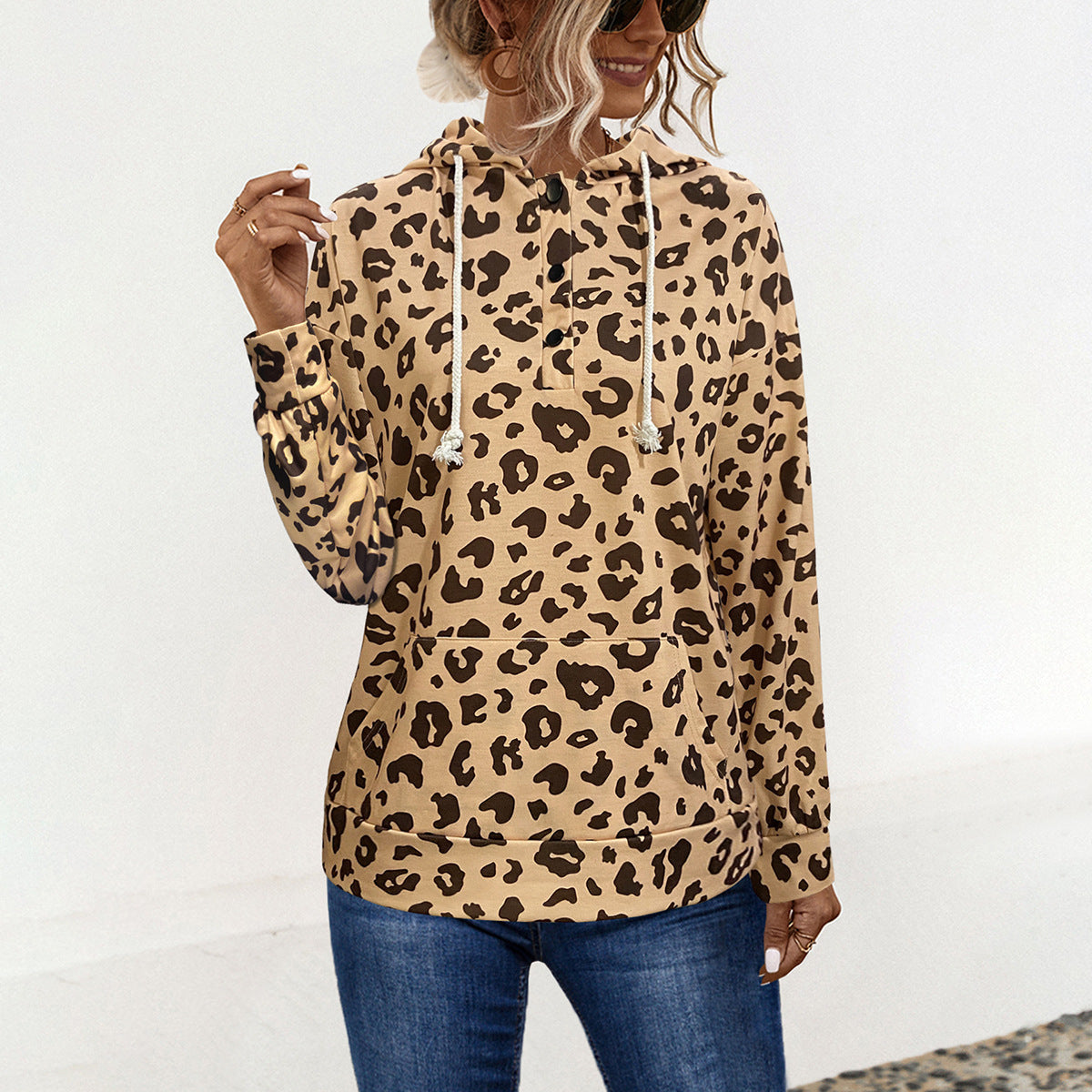 Damen Kapuzenpullover mit exklusivem Tiermuster und bequemer Passform Krohn-e