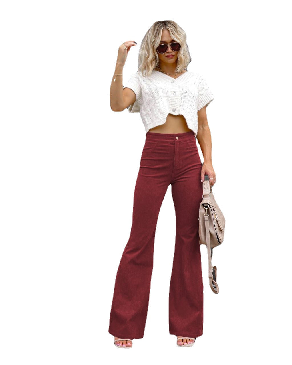 Damen Modische Hochbund-Flared-Jeans Krohn-e