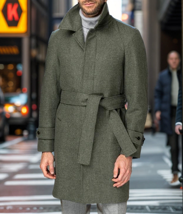 Herren Eleganter Woll-Trenchcoat Krohn-e