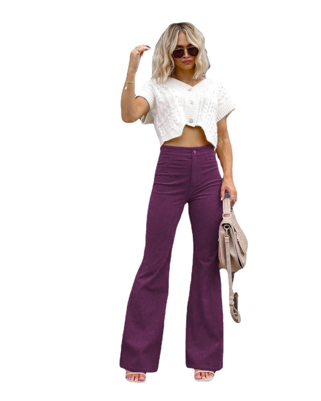 Damen Modische Hochbund-Flared-Jeans Krohn-e