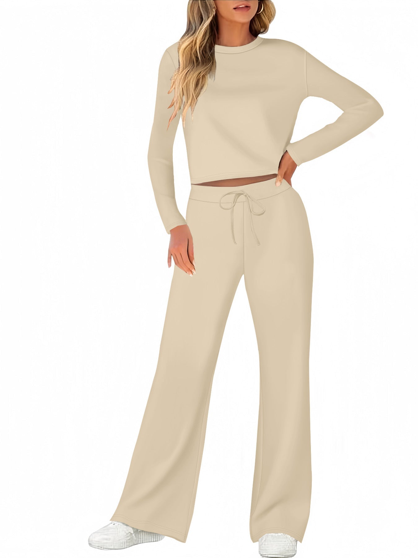 Damen Bequemes Lounge-Set mit weitem Schnitt und langem Arm Krohn-e