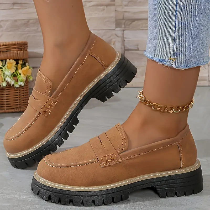 Heidi Mode | Britischen Stil Frauen Schuhe dicke Ferse dicke Sohle