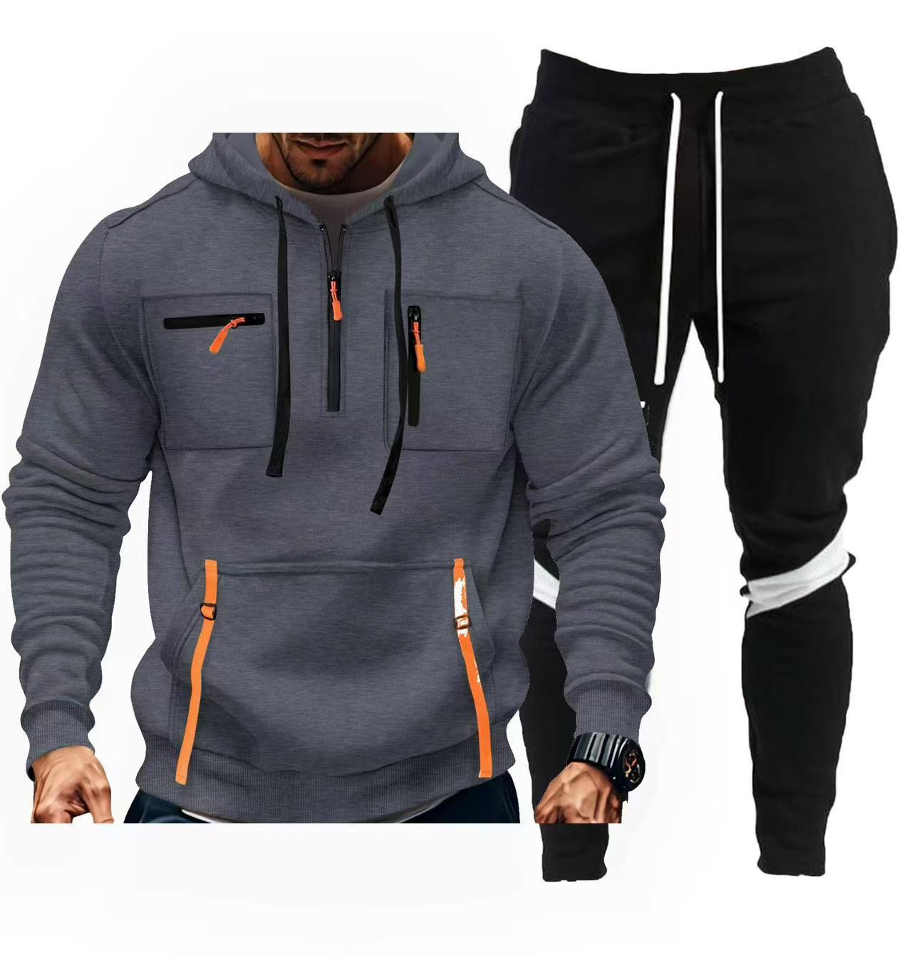 Herren sportliches Hoodie- und Jogginghosen-Set Krohn-e
