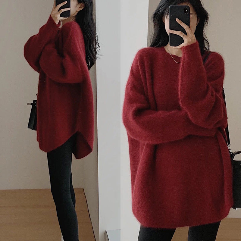 Damen Oversized Strickpullover mit lässigem Schnitt und voluminösen Ärmeln Krohn-e