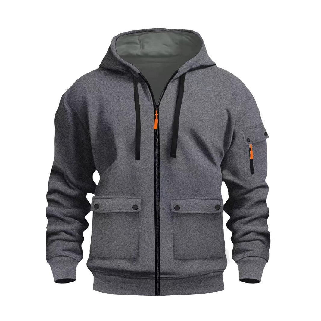 Herren funktionale Kapuzenjacke mit mehreren Taschen Krohn-e