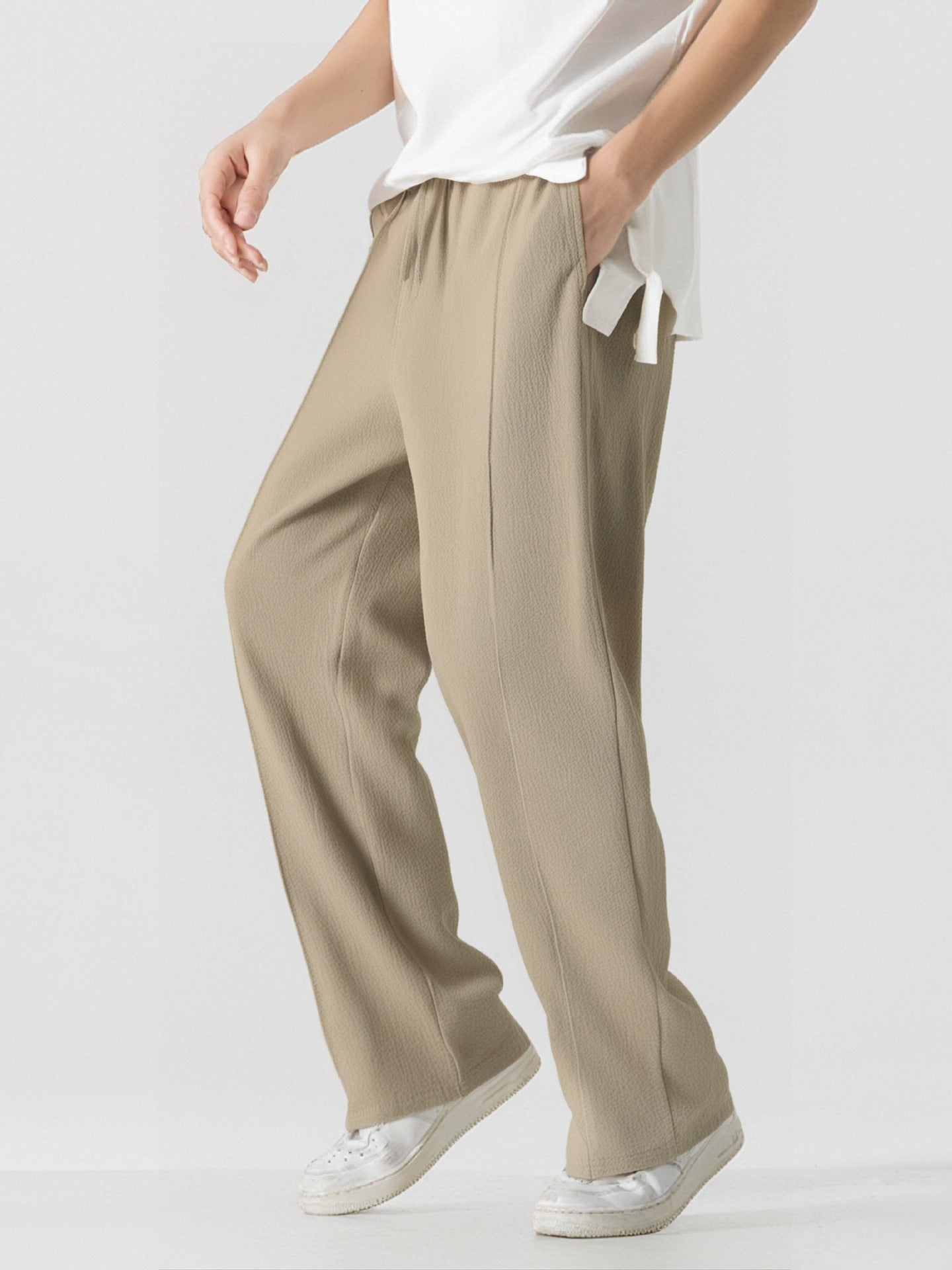 Herren Elegante, weite Freizeithose aus atmungsaktivem Gewebe Krohn-e