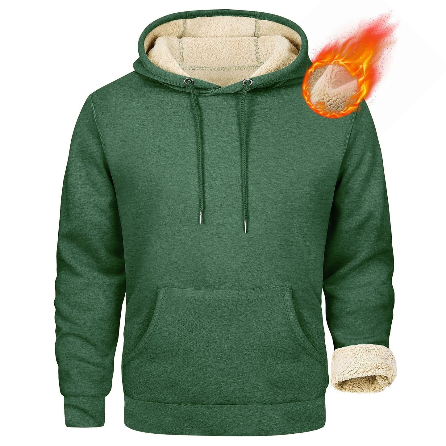 Herren Fleece-Kapuzenpullover mit innenliegendem Kuschelfutter Krohn-e