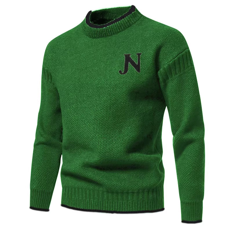 Herren Strukturierter Strickpullover mit Rundhalsausschnitt Krohn-e