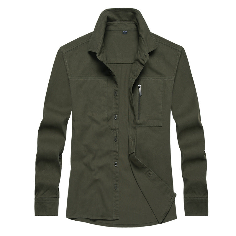 Herren Langarmshirt mit praktischen Taschen und modernem Schnitt Krohn-e