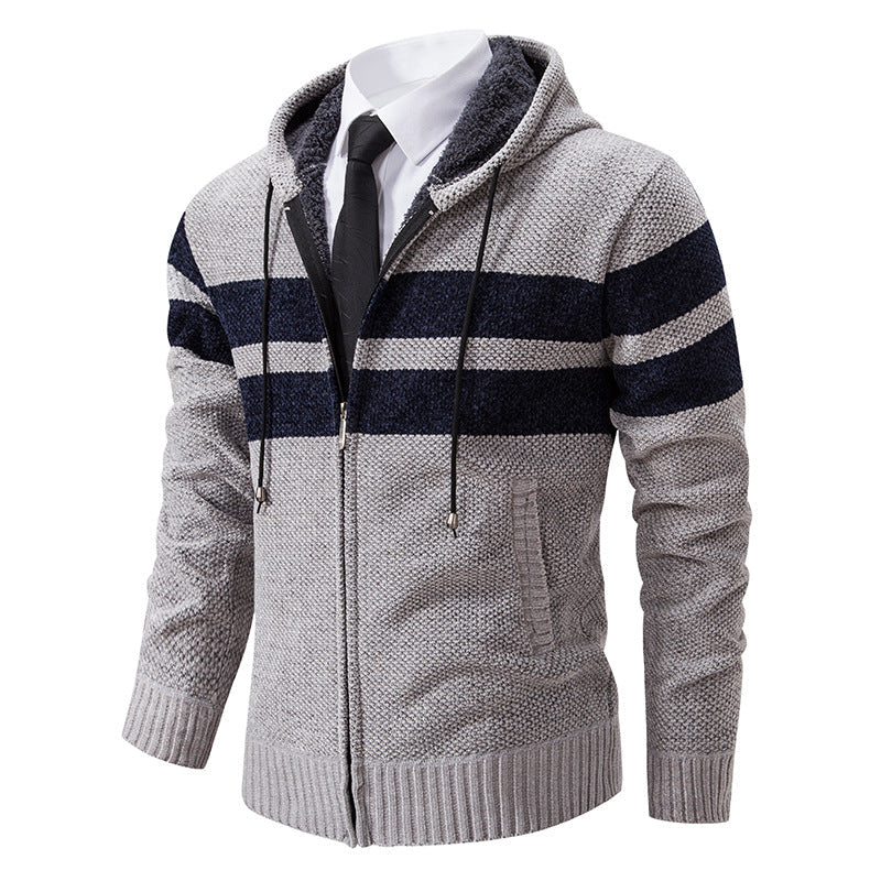 Herren Kapuzenpullover mit modernem Reißverschluss und praktischem Fleecefutter Krohn-e