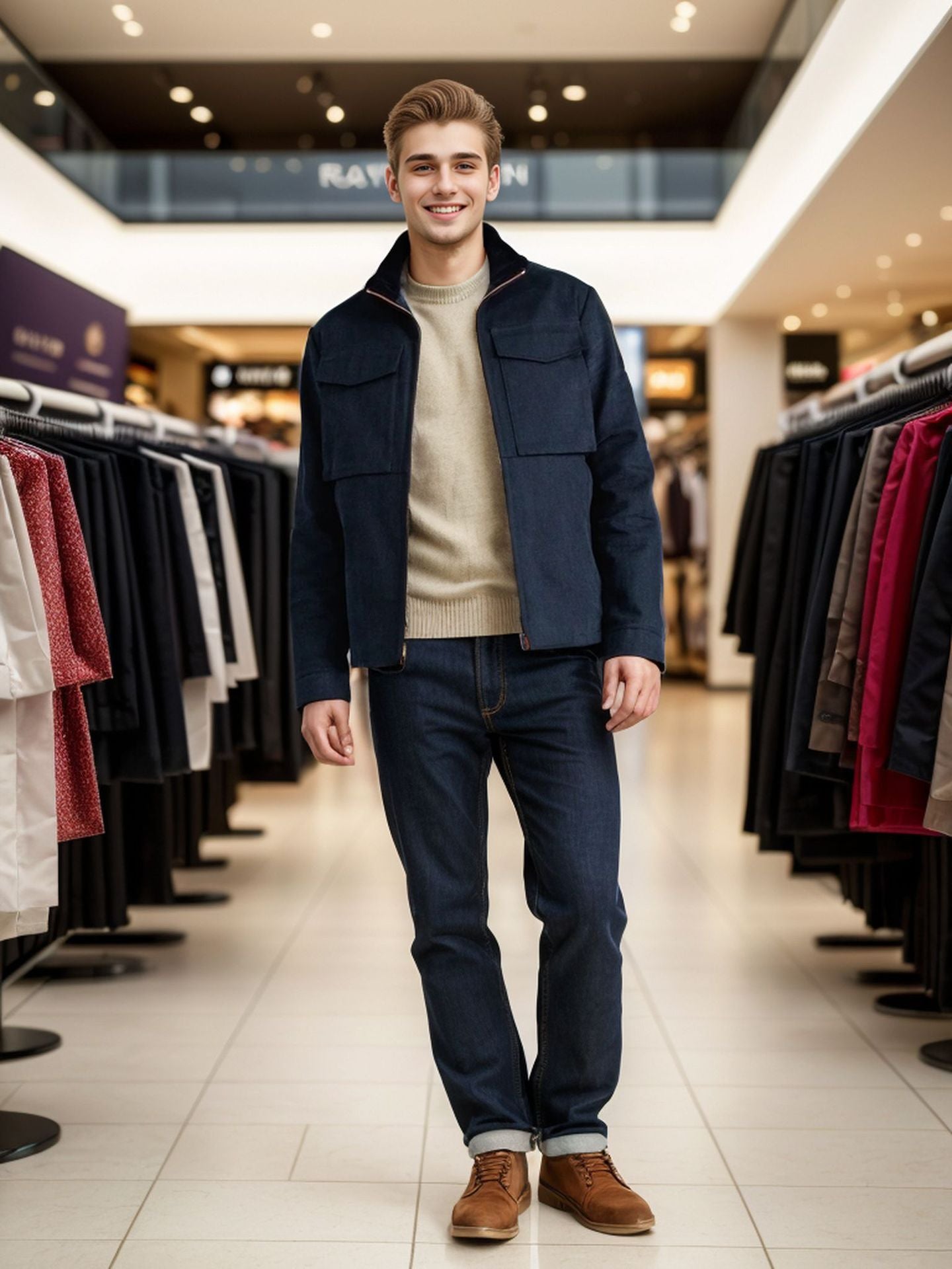 Herren modische Utility-Jacke Krohn-e