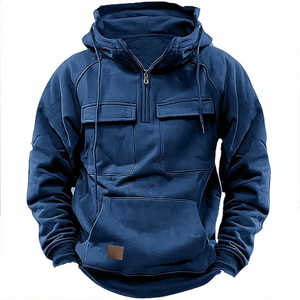 Herren funktionale Kapuzenpullover mit praktischen Taschen Krohn-e