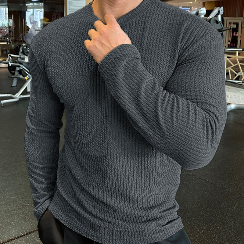 Herren Langarmshirt mit strukturiertem Gewebe Krohn-e