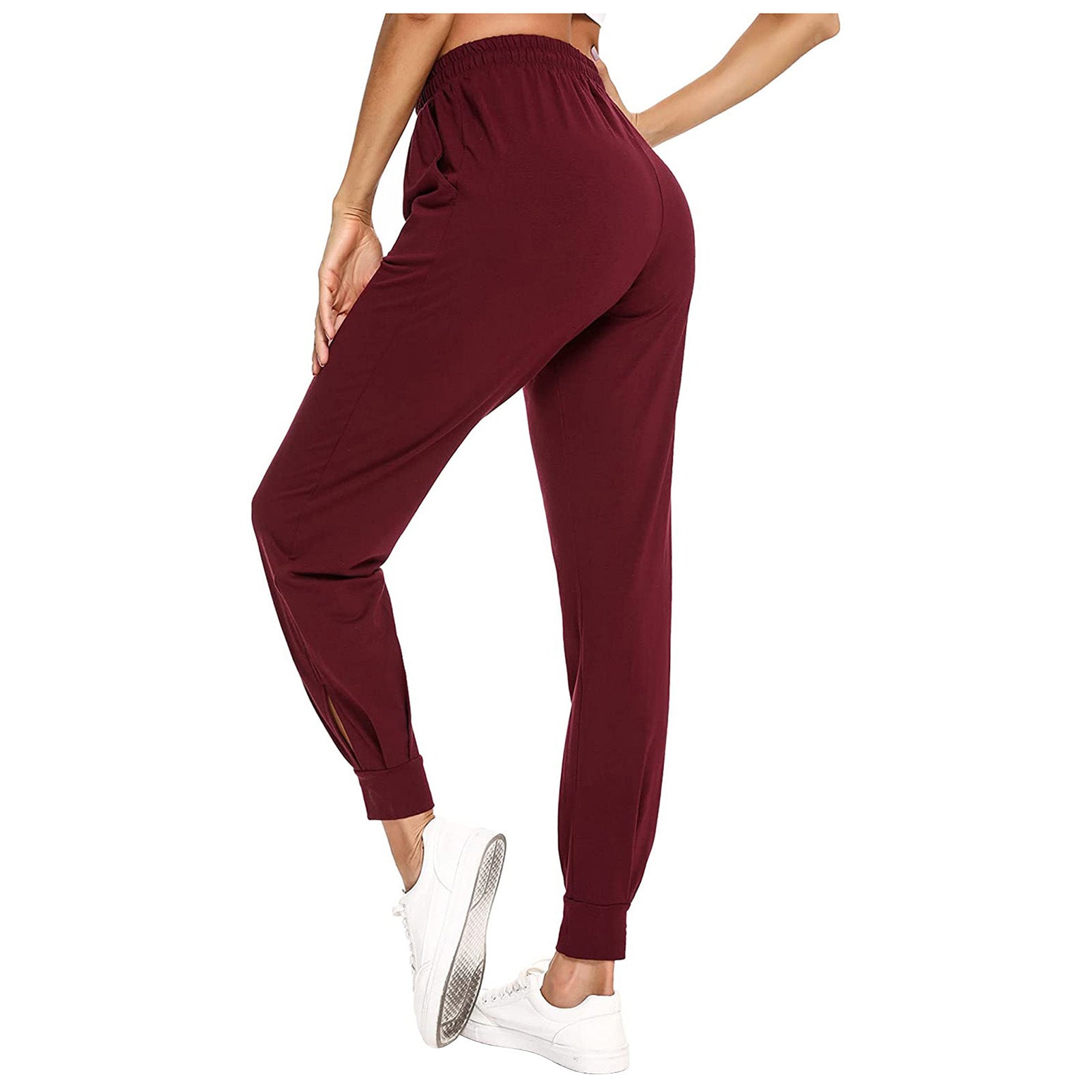 Damen Bequeme Sporthose mit elastischem Bund und seitlichen Taschen Krohn-e