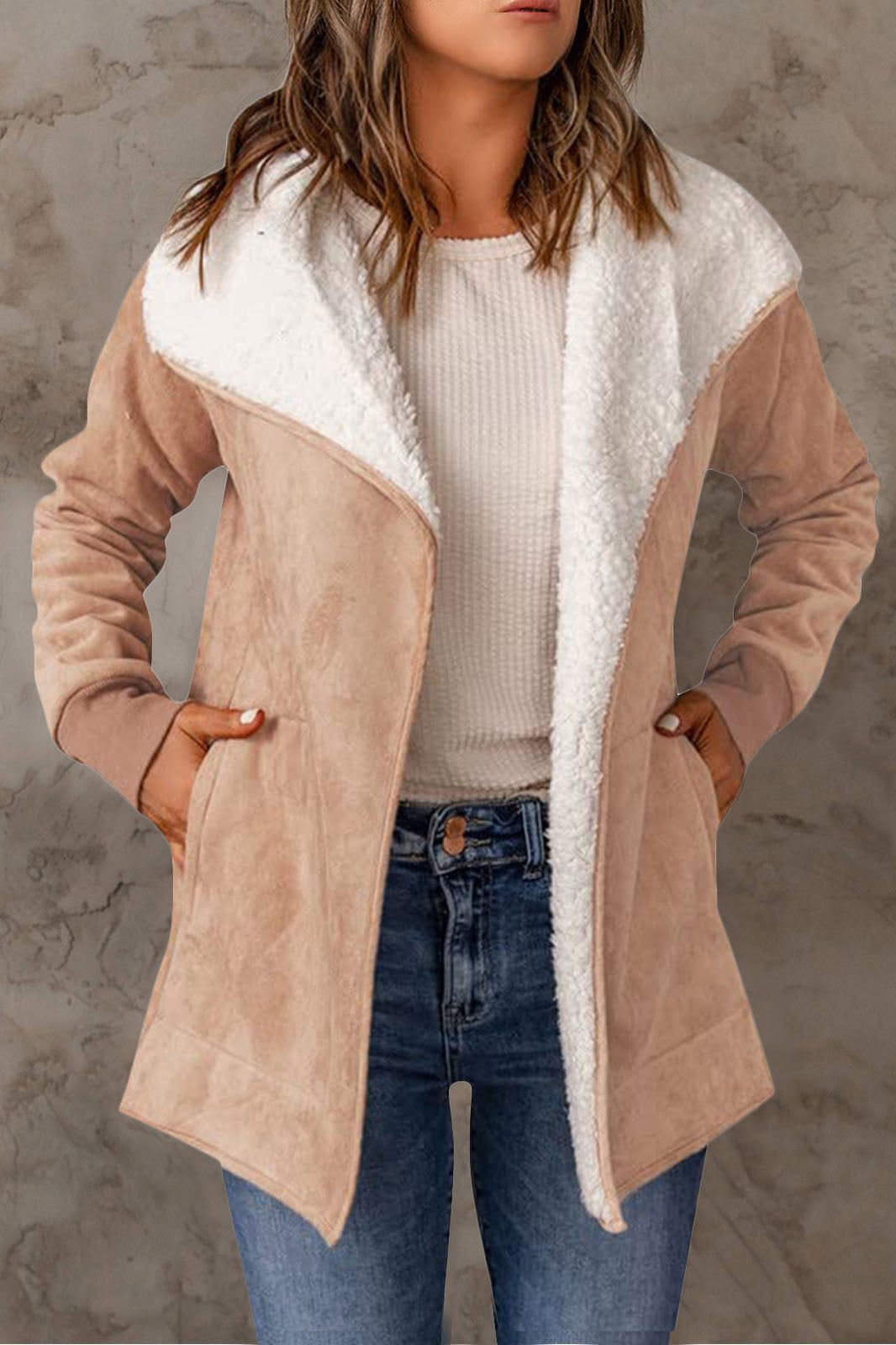 Krohn-e | Revers Wildleder und Schafswolle Thermojacke