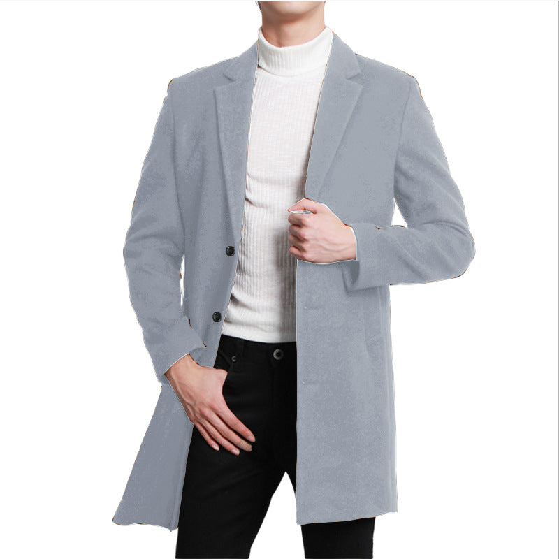Herren eleganter Longblazer mit modernem Schnitt und doppelter Knopfreihe Krohn-e