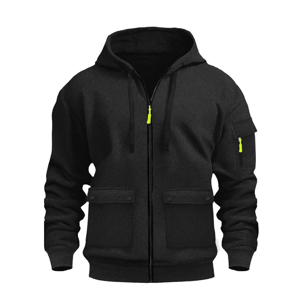 Herren funktionale Kapuzenjacke mit mehreren Taschen Krohn-e