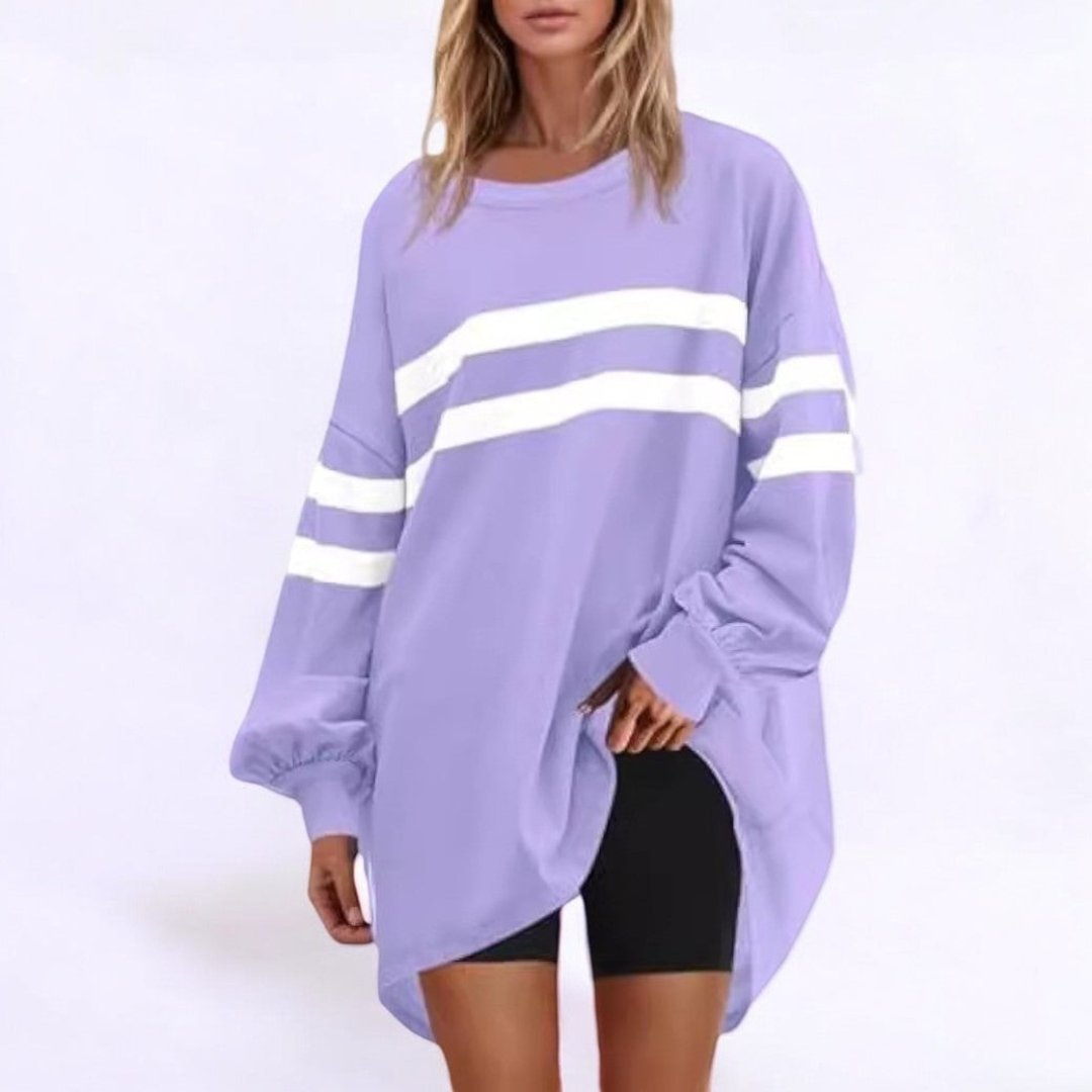 Fudus Oversize-Sweatshirt mit Streifen