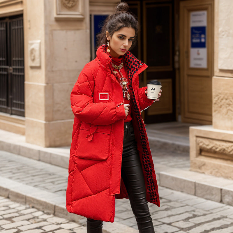 Damen gefütterter langärmliger Winterparka mit verstellbarem Kapuzenkragen und praktischen Taschen Krohn-e