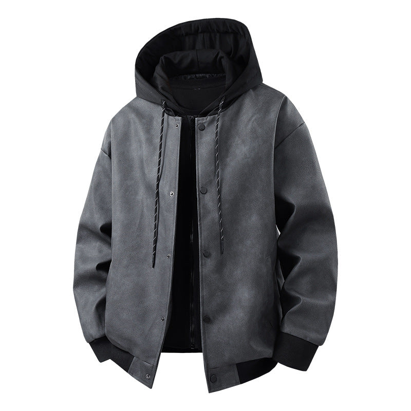 Herren modische Übergangsjacke mit abnehmbarer Kapuze und sportlichen Akzenten Krohn-e