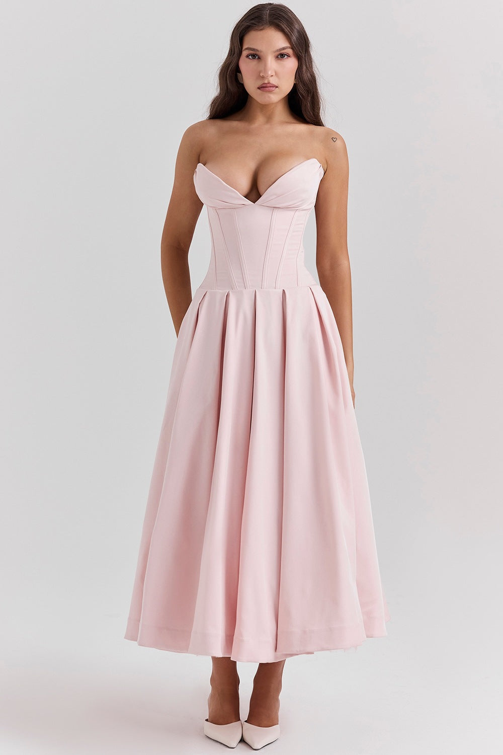 Damen Abendkleid mit taillierter Silhouette und A-linien Schnitt Krohn-e