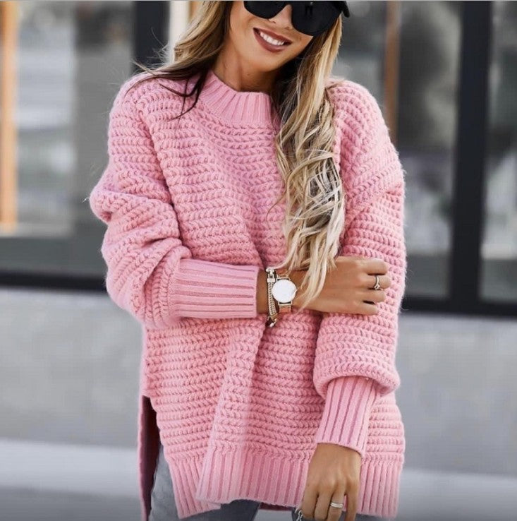 Damen kuscheliger Strickpullover mit strukturiertem Muster und weitem Schnitt Krohn-e