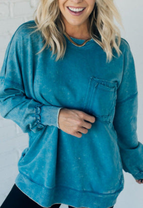 Damen Lässiger Oversized-Sweatshirt mit Rüschendetails Krohn-e