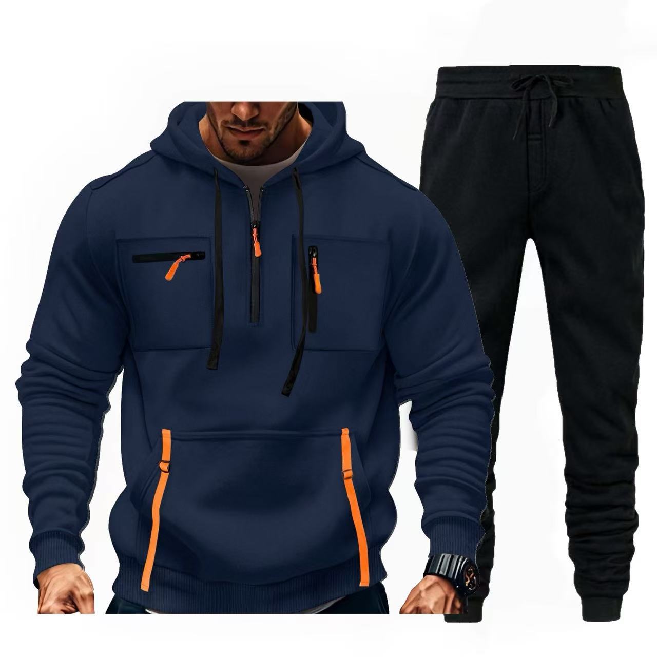 Herren multifunktionaler Kapuzenpullover und Jogginghose Kombination Krohn-e