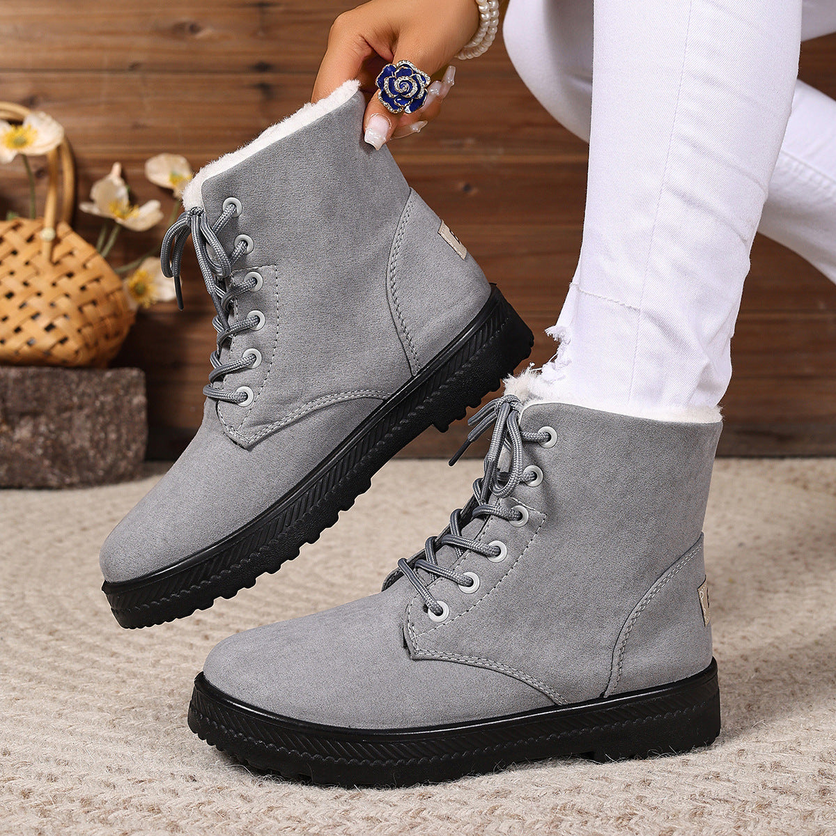 Damen Warm gefütterte Winterstiefel Krohn-e
