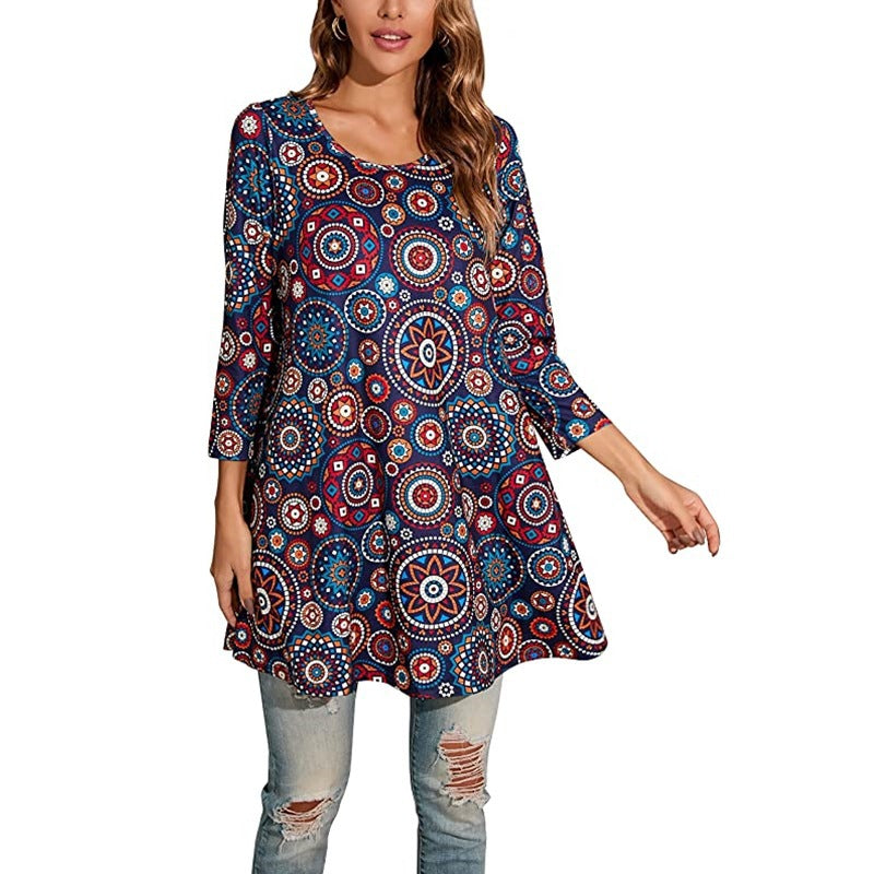 Damen Tunika mit einzigartigem Mandala-Druck Krohn-e