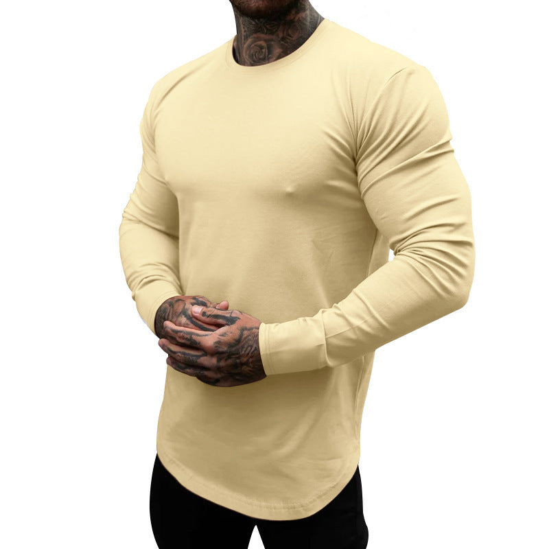 Herren Langarmshirt aus weichem, elastischem Baumwollmix mit Rundhalsausschnitt Krohn-e