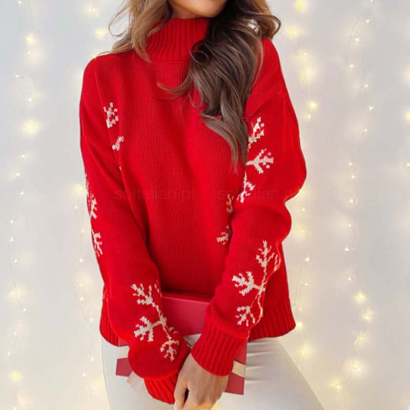 Krohn-e | Weihnachtlicher Strickpullover Mit Fröhlichem Motiv