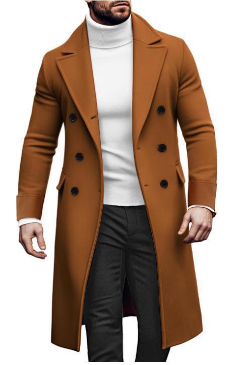 Herren eleganter Doppelmantel mit breitem Revers und praktischen Taschen Krohn-e