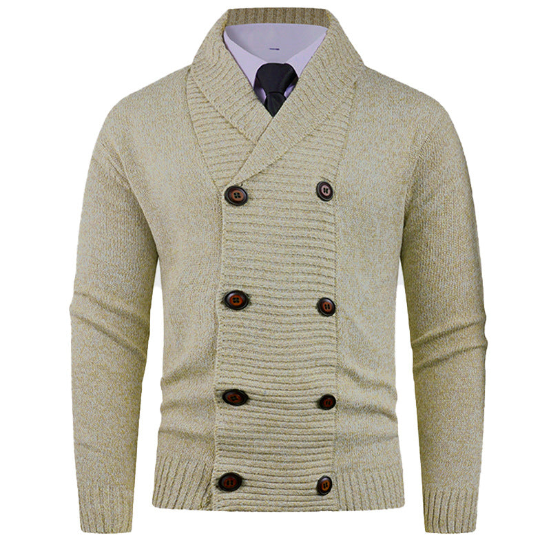 Herren Strickjacke mit doppelter Knopfleiste und feiner Struktur Krohn-e