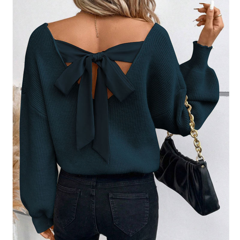 Damen Pullover mit eleganter Schleifen-Ausschnittgestaltung Krohn-e