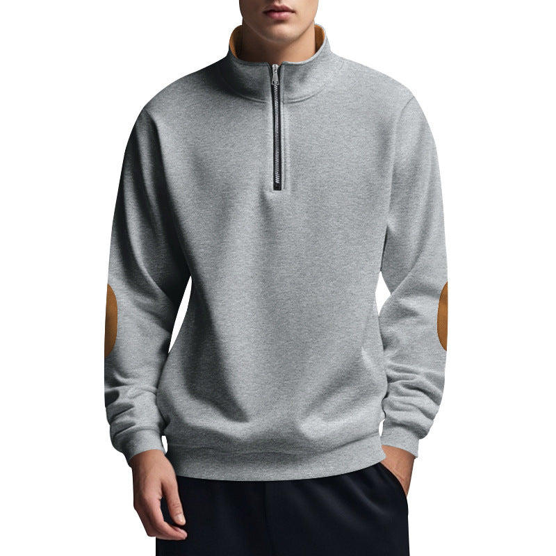 Herren sportlicher Pullover mit Stehkragen und Reißverschluss Krohn-e