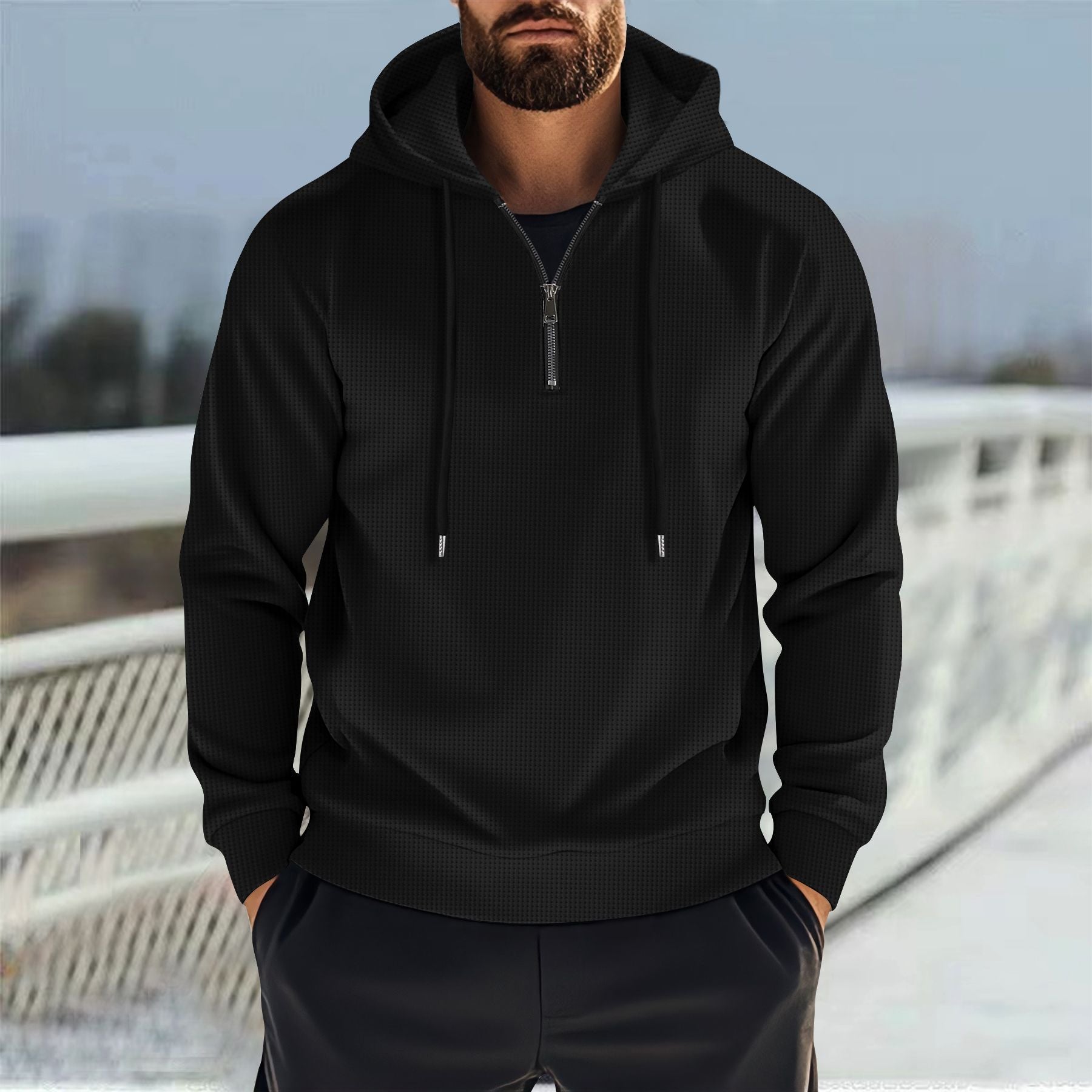 Herren Funktionspullover mit praktischem Reißverschluss und sportlichem Design Krohn-e