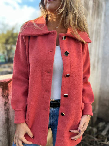 Damen Fleece Jacke mit modernem Kragen Krohn-e