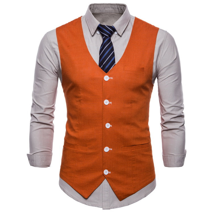 Herren elegante Anzugweste mit praktischen Taschen und detailliertem Design Krohn-e