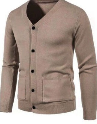Herren Eleganter V-Ausschnitt Strickcardigan Krohn-e
